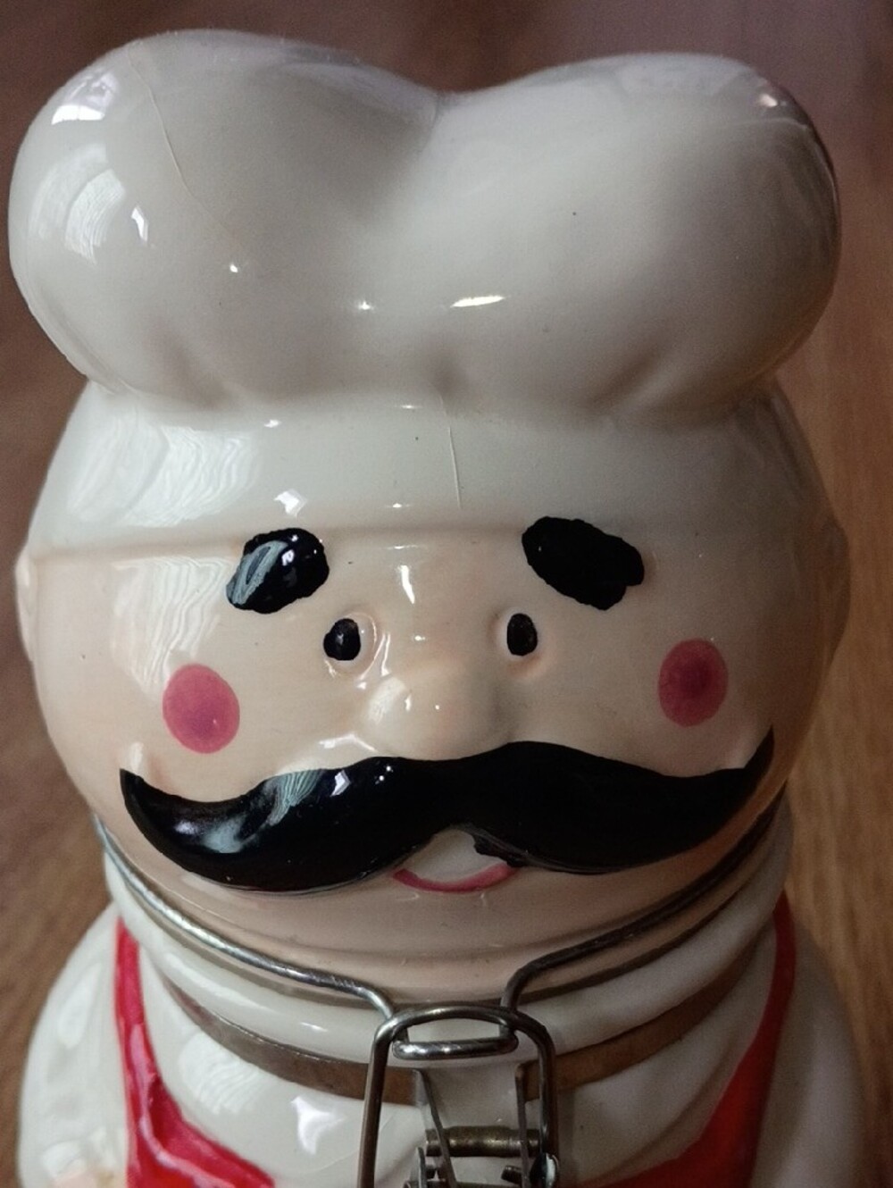 Vintage Boston Warehouse Ceramic Chef Hinged Canister Jar / Kitchen Decor - Picture 4 of 11